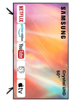 50-Inch Crystal UHD Crystal Processor 4K Flat Smart Tv UA50AU7000UXZN / UA50AU7000UXEG Titan Grey view 10