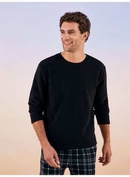 Standard Pattern Plaid Fleece Men's Pajamas Set view 3