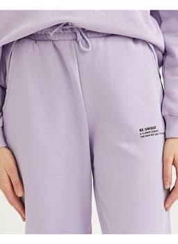 Relaxed Fit Knitted Joggers Lilac view 4