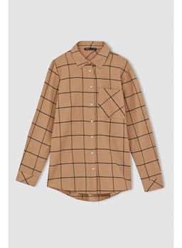 Woman Brown Long Sleeve Tunic LT.CAMEL view 1