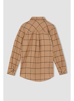 Woman Brown Long Sleeve Tunic LT.CAMEL view 3