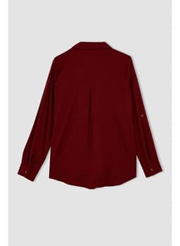 Woman Bordeaux Long Sleeve Blouse BORDEAUX view 4