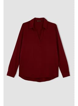 Woman Bordeaux Long Sleeve Blouse BORDEAUX view 2